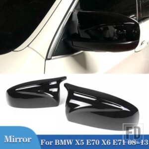 PULLECO BMW X5 E70 X6 E71 リアビューサイドミラーカバーバックミラーキャップ ABS カーボンオートアクセサリー 2008-2013