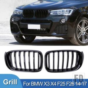 BMW X3 X4 F25 F26 フロントバンパーグリルキドニーレーシンググリル 2014-2017 単線スラットグリルアクセサリー