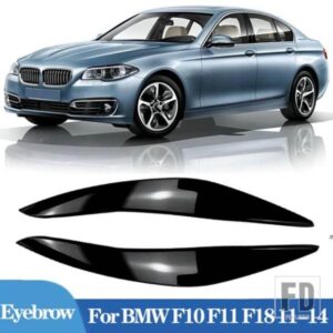 BMW F10 F11 518D 520D 523I 530I 530D 550I M5 2 個 ABS 光沢ヘッドライト邪悪なアイブロウまぶた 5 シリーズ 2010-2013 プレ LCI トリム
