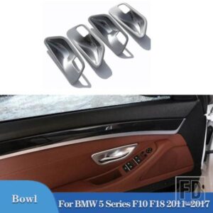 BMW 5 シリーズ F10 F18 クロームインテリアドアハンドルボウルカバートリム 4 個 ABS カーインテリアアクセサリー 2011-2017