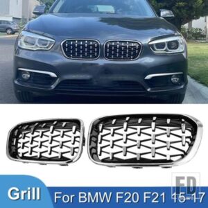 PULLECO BMW 1 シリーズ F20 F21 フロントバンパーグリルレーシンググリルキドニーダイヤモンドグリルグリル新アクセサリー 15-17