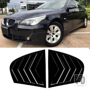 カーボンリアウィンドウシャッターカバートリムウィンドウルーバーサイドベントトリム BMW 5 シリーズ E60 2004-2010 オートアクセサリー