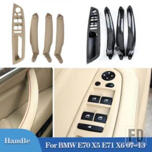 アームレスト車左フロント運転席 LHD インテリアドアハンドルインナーパネルプルトリムカバー BMW E70 E71 X5 X6 2007-2014