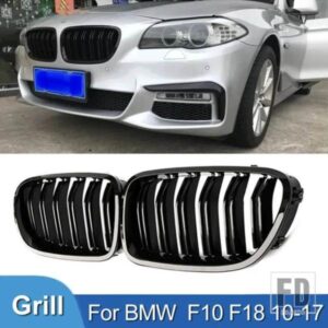 PULLECO BMW 5 シリーズ F10 F11 F18 520 523 525 520D 530D 540I グリルフロントグリルキドニーレーシンググリルグロスブラック 10-17