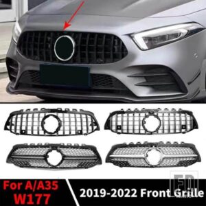 スポーツフロントバンパーグリルインレットグリルラジエーターグリッドチューニング 2019-2022 メルセデスベンツ A クラス A35 W177 GT