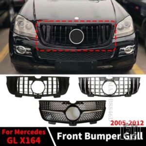 GT ダイヤモンドフロントラジエーターグリルバンパーグリルグリッドメッシュメルセデスベンツ GL X164 2005-2012 GL320 GL350 GL450 GL550 GL500
