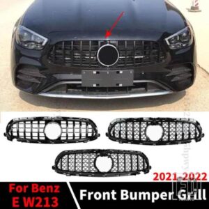 フロントバンパーグリルレーシンググリルチューニングメルセデスベンツ E クラス W213 2021 2022 E260 E300 E350 E400 E450 改築スポーツトリム