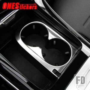 メルセデスベンツ C クラス W206 C200 C220 C260 C300 2022 + ステンレスセンターコンソール水カップホルダーカバートリムフレーム