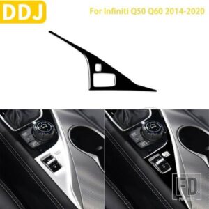 インフィニティ Q50 Q60 2014-2020 カーアクセサリープラスチック黒インテリアドライブパネルトリムステッカー装飾