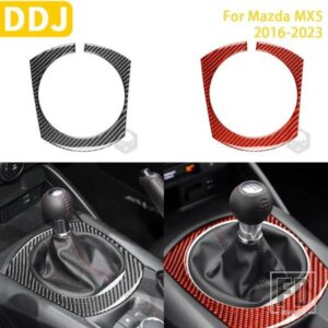マツダ MX5 ミアータ ND 2016-2023 アクセサリーカーボンインテリアギアパネルトリムステッカー装飾
