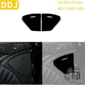ベンツ E クラス W211 2003-2009 アクセサリー黒インテリアバックドア灰皿トリムステッカープラスチック装飾