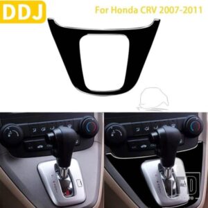 ホンダ CRV 39387 アクセサリープラスチック黒インテリアギアパネルトリムステッカー装飾