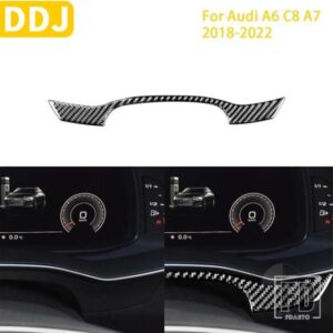 アウディ A6 C8 A7 2019-2022 カーアクセサリースピードメーターサラウンドカバートリムカーボンステッカー装飾スタイリング