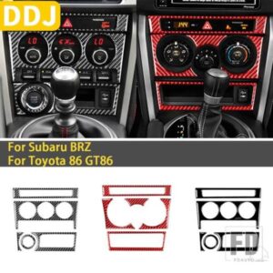 スバル BRZ トヨタ 86 GT86 2017-2019 アクセサリーインテリアカーボン中央制御パネルフレームステッカー装飾