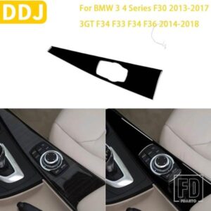 BMW 3 4 シリーズ F30 2013-2017 3GT F34 F33 F34 F36 2014-2018 アクセサリー車ピアノブラックインテリアマルチメディアパネルトリムステッカー