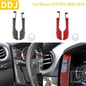 日産 GTR R35 2008-2016 アクセサリーカーボン車内スピードメーターパネル計器サラウンドカバートリムステッカー