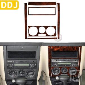 VW ゴルフ 4 MK4 1999-2004 アクセサリー 6 個木目調プラスチックインテリア中央制御 AC CD パネルカバートリムステッカー