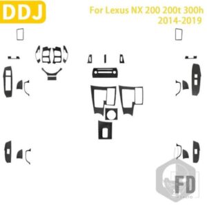 レクサス NX 200 200T 300H 2014-2019 アクセサリーカーボンインテリアエアアウトレットステアリングホイールギアトリムステッカー装飾