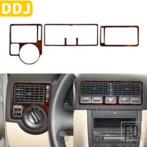 VW ゴルフ 4 MK4 1999-2004 アクセサリー 3 個木目調プラスチックインテリアダッシュボードエアアウトレットトリムステッカー