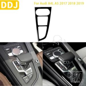アウディ A4L A5 2017 2018 2019 カーアクセサリーピアノブラックインテリアオートギアパネル外枠トリムステッカープラスチック装飾