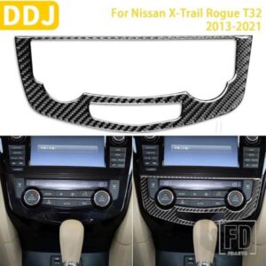 日産エクストレイルローグ T32 2013-2021 アクセサリーカーボンインテリアカーエアコンキーパネルトリムステッカー装飾