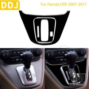 ホンダ CRV 2007-2011 アクセサリープラスチック黒インテリア自動変速パネルトリムステッカー装飾