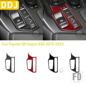 トヨタ GR スープラ A90 MK5 2019-24 アクセサリーカーボンインテリアギアシフトパネルトリムステッカー