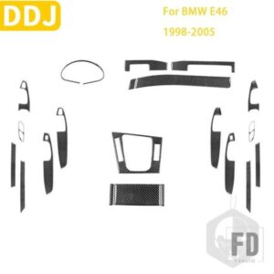 BMW E46 35916 カーアクセサリーインテリアカーボン昇降ドアギアシフトトリムステッカー