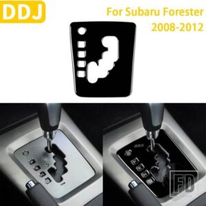 カーアクセサリープラスチックピアノブラックインテリアギアパネルトリムステッカー装飾スバルフォレスター 2008-2012