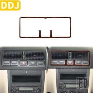 VW ゴルフ 4 MK4 1999-2004 アクセサリー木目調プラスチック車内計器左エアアウトレットトリムステッカー