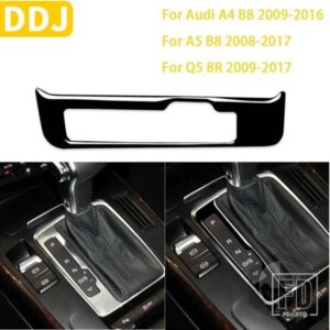 アウディ A4 B8 2009-2016 A5 B8 2008-2017 Q5 8R 2009-2017 カーアクセサリー黒インテリアギア機能フレームトリムステッカープラスチック