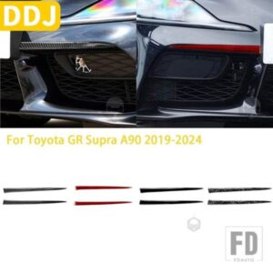 トヨタ GR スープラ A90 A91 MK5 2019-2024 カーアクセサリーカーボンフロントバンパーフェイストリムステッカー外装装飾