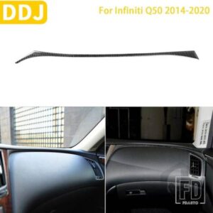 インフィニティ Q50 2014-2020 カーアクセサリーインテリアカーボン副パイロット計器デスクトリムステッカー装飾