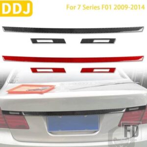 BMW 7 シリーズ F01 2009-2014 アクセサリーカーボン外装トランクトリムストリップステッカー装飾