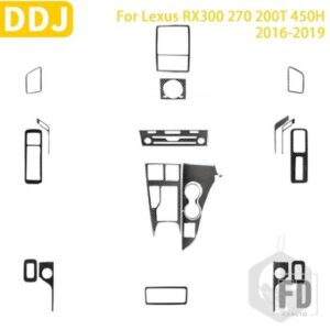 レクサス RX300 270 200T 450H 2016-2019 アクセサリーカーボンインテリア CD コンソール水カップドアトリムステッカー装飾