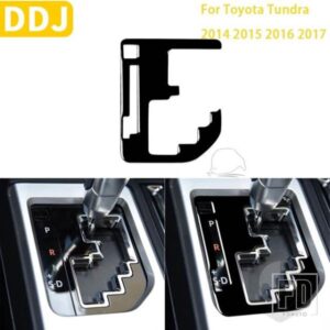 トヨタ タンドラ 2014-18 アクセサリープラスチック黒インテリアギアインジケーターフレームトリムステッカー装飾