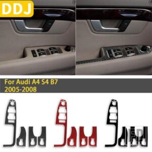 アウディ A4 S4 B7 2005 2006 2007 2008 アクセサリーカーボン車室内窓リフトカバートリムステッカー装飾