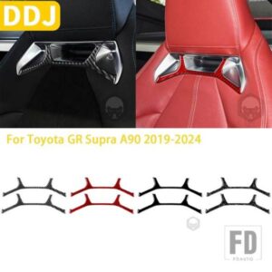 トヨタ GR スープラ A90 A91 MK5 2019-24 アクセサリーカーボンカーインテリアシートヘッドレストトリムステッカー