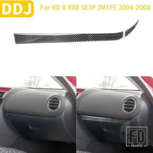 マツダ RX8 RX-8 SE3P JM1FE 2004-2008 アクセサリー副パイロット収納ダッシュトリムストリップカーボンインテリアステッカー車