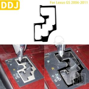 レクサス GS 2006-2011 アクセサリーピアノブラックプラスチックインテリアギアパネルフレームトリムステッカー装飾
