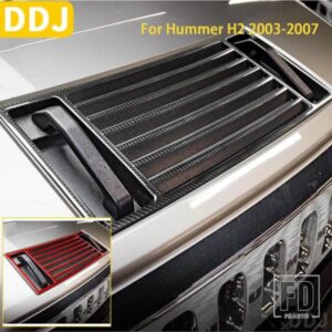 ハマー H2 37803 アクセサリーカーボン車外装フード装飾トリムステッカー赤黒