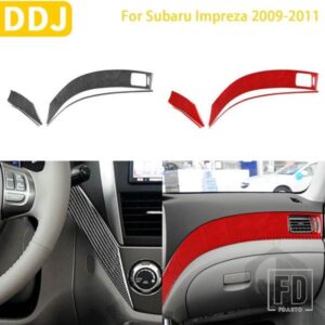 スバルインプレッサ 2009 2010 2011 アクセサリーカーボン車内中央制御サイドダッシュボードカバートリムステッカー
