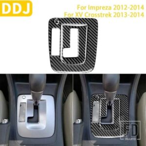 スバルインプレッサ 2012-2014/XV CROSSTREK 2013-2014 アクセサリーカーボンインテリアギアシフターパネルフレームトリムステッカー