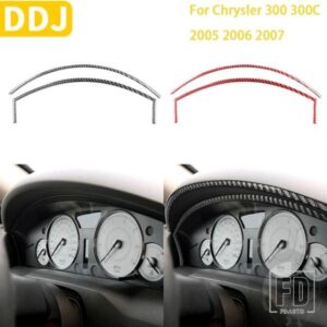車内スピードメーターサラウンドクライスラー 300 300C 2005 2006 2007 アクセサリーカーボントリムステッカー装飾