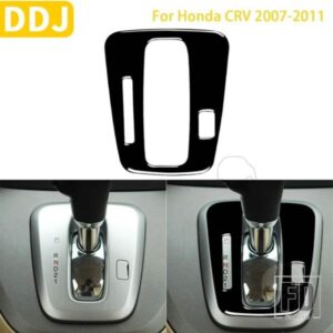 ホンダ CRV 39387 アクセサリープラスチック黒インテリアギアインジケーターフレームトリムステッカー装飾