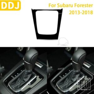 スバルフォレスター 2013-18 カーアクセサリープラスチックピアノブラックインテリアギアフレームトリムステッカースタイリング