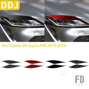 トヨタ GR スープラ A90 2019-24 アクセサリーカーボン車外装ランプアイブロウトリムステッカー装飾
