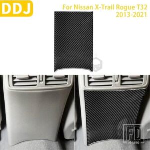 日産エクストレイルローグ T32 2013-2021 アクセサリーカーボンインテリア車リアエアアウトレット抗キックイントリムステッカー装飾