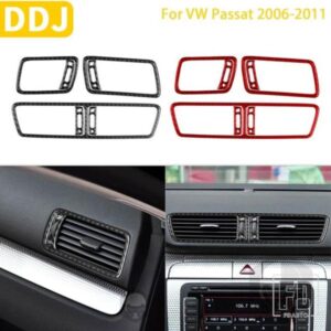 フォルクスワーゲン VW パサート 39022 アクセサリーカーボンインテリア計器エアアウトレットトリムステッカー