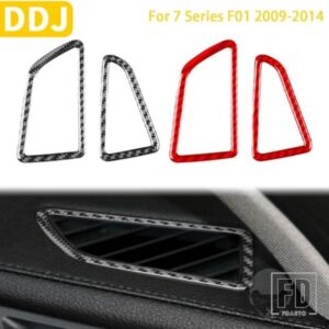 BMW 7 シリーズ F01 2009-2014 アクセサリーカーボンインテリア計器エアアウトレットパネルトリムステッカー装飾